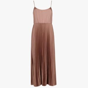 AllSaints Andrea Pleated Dress | Rose Pink | Large